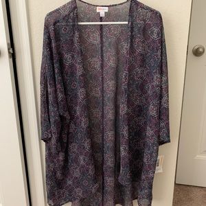 Lularoe- L Lindsay Purple and Teal pattern.